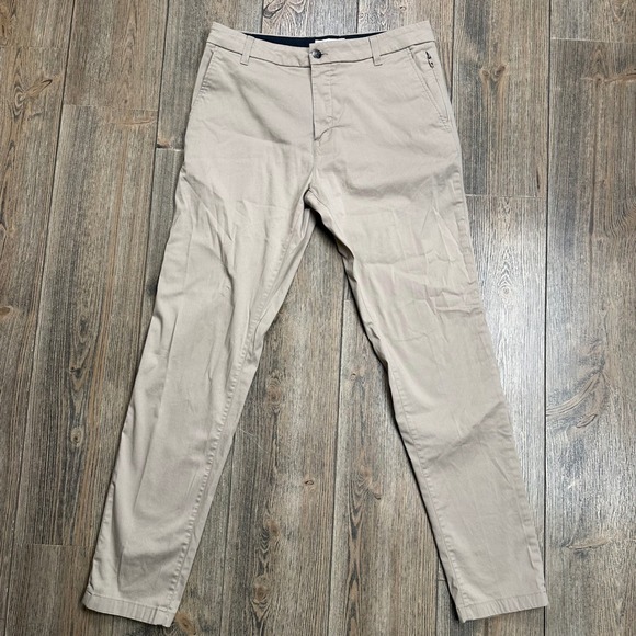 Birddogs Pants Khaki Chino Stretch Slim Fit Mens 32x32 Tan Unlined - Picture 2 of 8